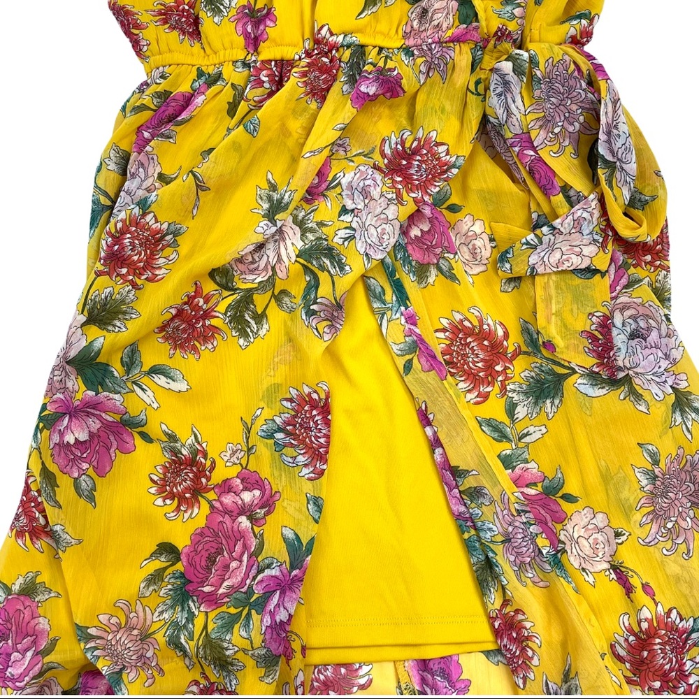 Band of Gypsies Vintage Floral Wrap Maxi Dress - Picture 7 of 11